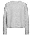 Rosemunde Bluse - Strik - Uld - Light Grey Melange Rosemunde Bluse - Strik - Uld - Light Grey Melange