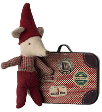 Maileg Julemus - Baby i Kuffert - 11 cm - Rød Maileg Julemus - Baby i Kuffert - 11 cm - Rød