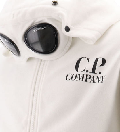 C.P. Company Cardigan - Gauze White m. Solbriller C.P. Company Cardigan - Gauze White m. Solbriller