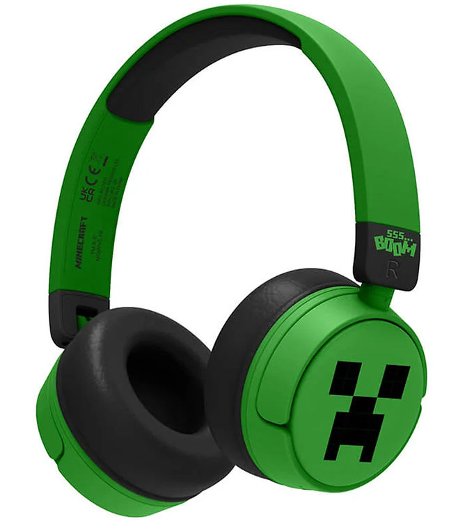 Minecraft Høretelefoner Til Børn - Forældrekontrol Og Bluetooth - Grøn - Otl Technologies