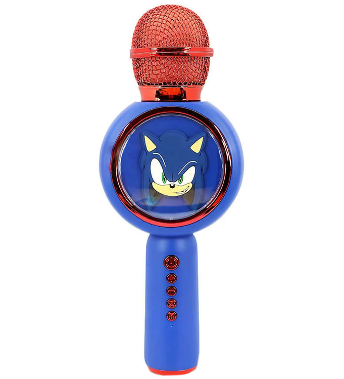 Sonic - Karaoke Mikrofon Med Lys Til Børn - Blå