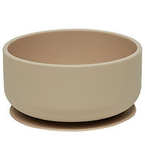 OYOY Skål - Enkei Suction - Silikone - Beige OYOY Skål - Enkei Suction - Silikone - Beige