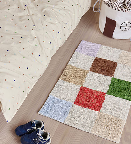 OYOY Gulvtæppe - Chess Rug - 80x48 cm - Multi