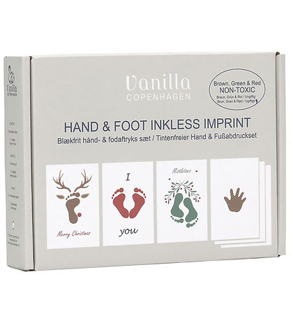 Vanilla Copenhagen Hånd- og Fodaftryksæt - Brun/Grøn/Rød Vanilla Copenhagen Hånd- og Fodaftryksæt - Brun/Grøn/Rød