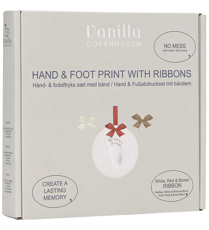 Vanilla Copenhagen - Hånd Og Fodaftryk Ler Ophæng - Hvid - One Size
