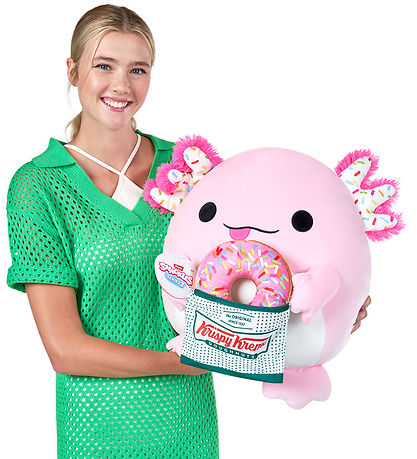 Snackles Bamse - 35 cm - Axolotlen Abbie m. Krispy Kreme Doughnu