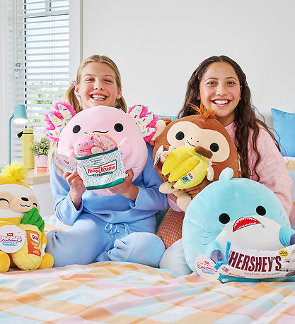 Snackles Bamse - 35 cm - Axolotlen Abbie m. Krispy Kreme Doughnu