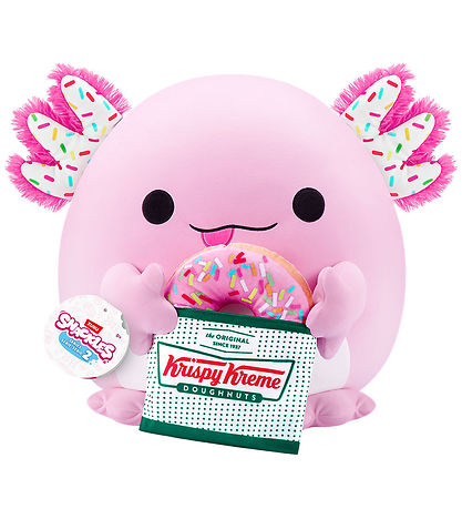 Snackles Bamse - 35 cm - Axolotlen Abbie m. Krispy Kreme Doughnu