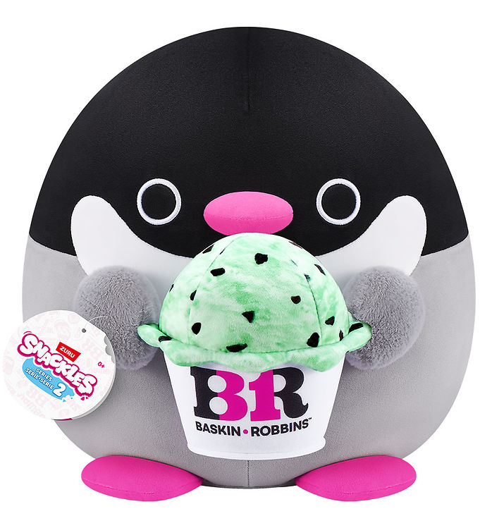Snackles Bamse - 35 cm - Pingvinen Penelope m. Baskin Robbins