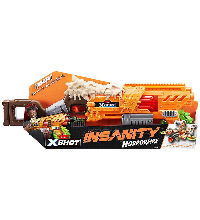 X-Shot Insanity HorrorFire Doomsday Skumgevær - 16 Darts
