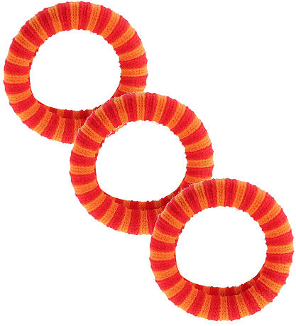 By Stær Hårelastik - 3-pak - Ea - Orange/Rød Stribet By Stær Hårelastik - 3-pak - Ea - Orange/Rød Stribet