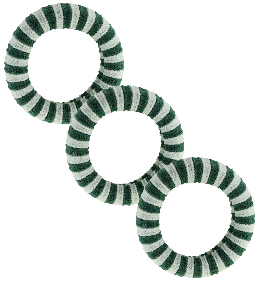 By Stær Haargummi - 3er-Pack - Ea - Flaschengrün/Salbei gestreif - By Stær - One Size - Haarschmuck