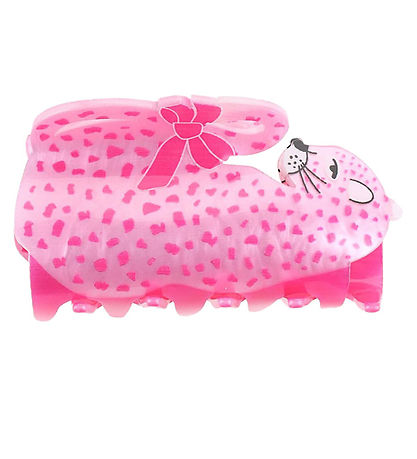 By Stær Hårklemme - Leopard - 8x4 cm - Rosa/Rød By Stær Hårklemme - Leopard - 8x4 cm - Rosa/Rød