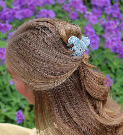 By Stær Hårklemme - Saga - 5,5x4 cm - Blå Marmor