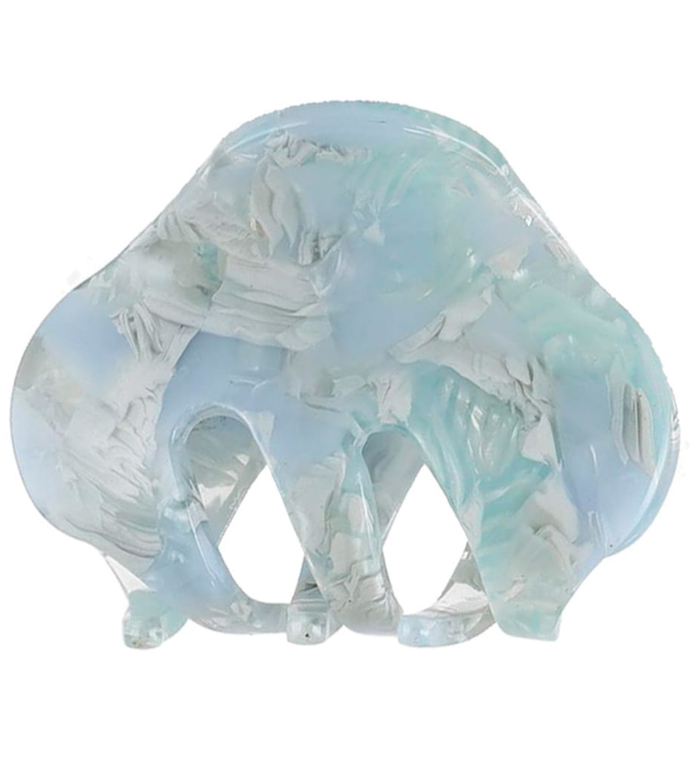 By Stær Haarclip - Saga - 5,5x4 cm - Blauw marmer - By Stær - OneSize - Haaraccessoires