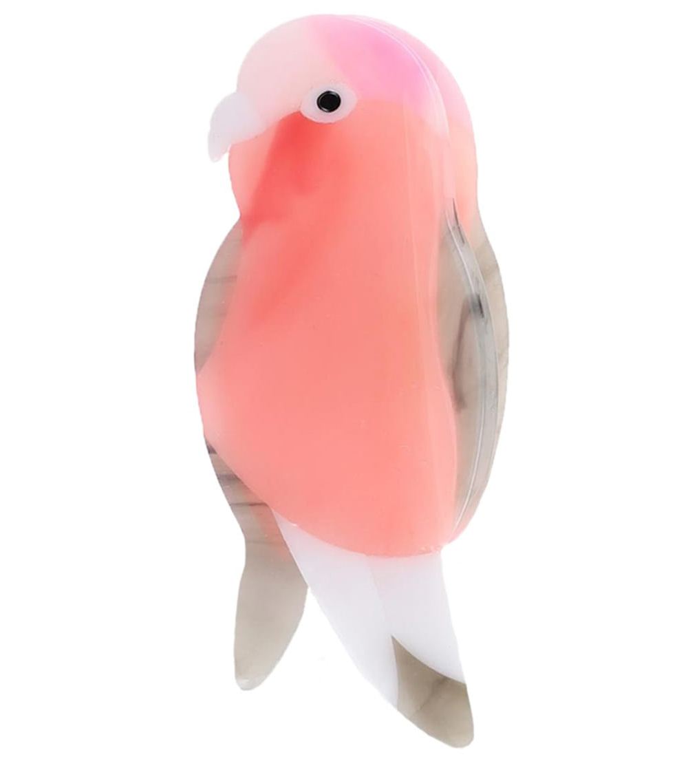By Stær Haarklammer - Rothalsvogel - 9x4 cm - Rosa - By Stær - One Size - Haarschmuck