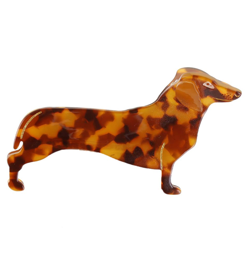 Pince à cheveux By Stær - Teckel - 9x4 cm - Marron - By Stær - UneTaille - Accessoire de Coiffure