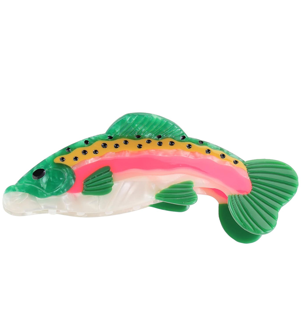 By Stær Haarklammer - Fisch - 12x4 cm - Multi - By Stær - One Size - Haarschmuck