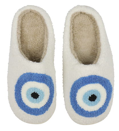 By Stær Slippers - Evil Eye - Blue