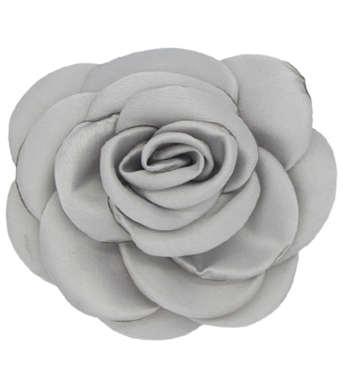 By Stær Hårklemme - Karla - 9 cm - Grå Satin