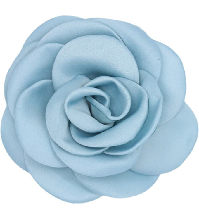 By Stær Hårklemme - Karla - 9 cm - Lyseblå Satin