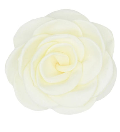 By Stær Hårklemme - Karla - 9 cm - Råhvid Satin