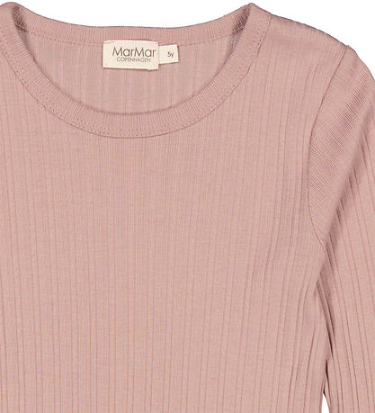 MarMar Bluse - Rib - Modal - Plain - Light Plum