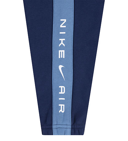 Nike Sweatsæt - Hættetrøje/Sweatpants - Air - Midnight Navy