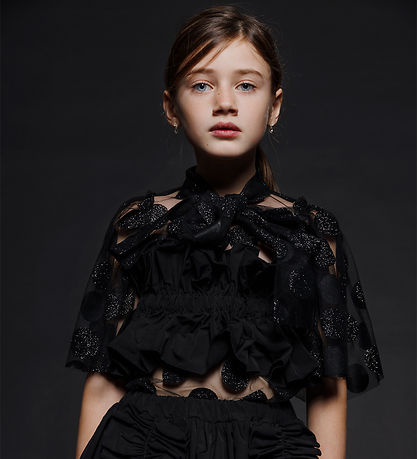 Christina Rohde Top - Sort m. Glimmer Christina Rohde Top - Sort m. Glimmer