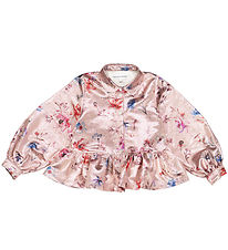 Christina Rohde Skjorte - Rosa Glitter m. Blomster Christina Rohde Skjorte - Rosa Glitter m. Blomster