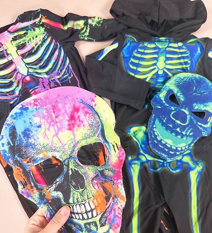 Rubies Udklædning - Neon Green Skeleton