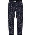 Name It Leggings - NmfDavina - Dark Sapphire/Hearts