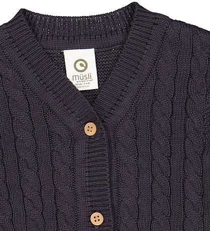 Müsli Cardigan - Cable - Mystery Blue Müsli Cardigan - Cable - Mystery Blue