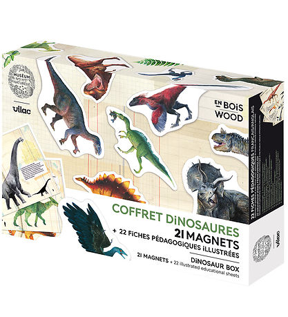 Vilac Magneter - 21 stk. - Dinosaurer fra Naturhistorisk Museum Vilac Magneter - 21 stk. - Dinosaurer fra Naturhistorisk Museum