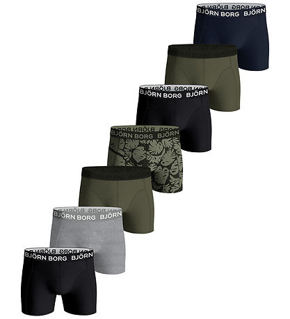 Björn Borg Boxershorts - 7-pak - Sort/Grøn/Blå/Melange/Print Björn Borg Boxershorts - 7-pak - Sort/Grøn/Blå/Melange/Print