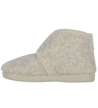 En Fant Hjemmesko - Uld - Sand Melange En Fant Hjemmesko - Uld - Sand Melange