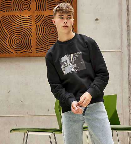 Hound Sweatshirt - Black m. Print