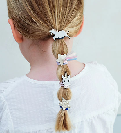 Mimi & Lula Hårelastikker - 8-pak - Unicorn Little Prince