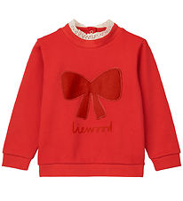 Liewood Sweatshirt - Rakel - Holiday Bow Dark Red/Apple Red Liewood Sweatshirt - Rakel - Holiday Bow Dark Red/Apple Red