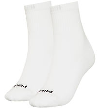 Puma Strømper - 2-pak - Heart Logo Crew - Hvid/Sort Puma Strømper - 2-pak - Heart Logo Crew - Hvid/Sort