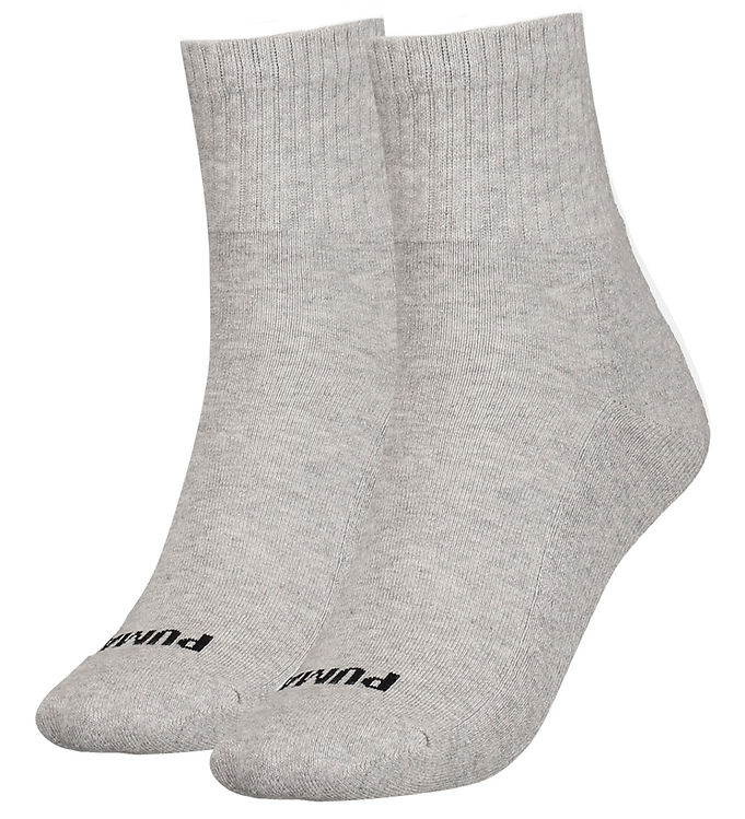 Puma Strømper 2P Women Heart Logo Short Crew Socks Grå Str 39/42 Dame