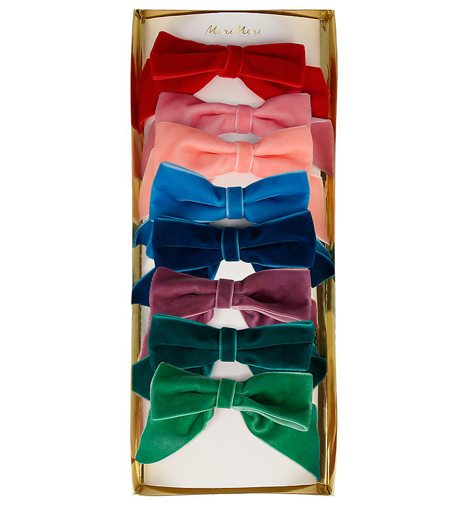 Meri Meri Hårsløjfer - 8-pak - 8,5 cm - Radiant Velvet