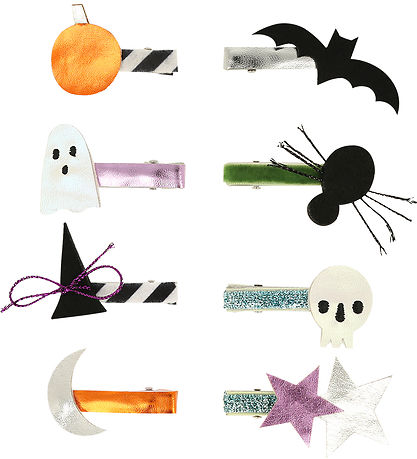 Meri Meri Hårspænder - 8-pak - 4,5 cm - Halloween Icons