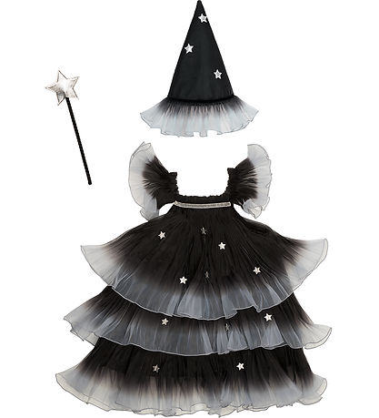 Meri Meri Udklædning - Star Witch - Sort/Grå Meri Meri Udklædning - Star Witch - Sort/Grå