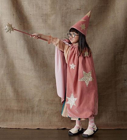Meri Meri Udklædning - Troldmand - Rosa/Guld m. Stjerner