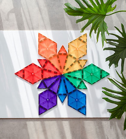 Connetix Magnetsæt - 30 Dele - Rainbow Geometry Pack