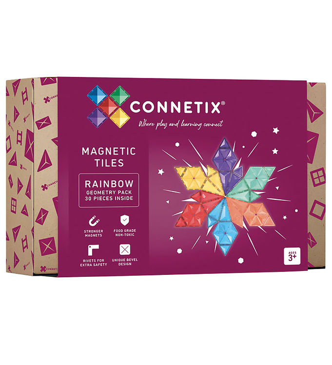 Connetix - Geometry Pack - Magnetsæt 30 Dele - (ct-r-00030-ge)