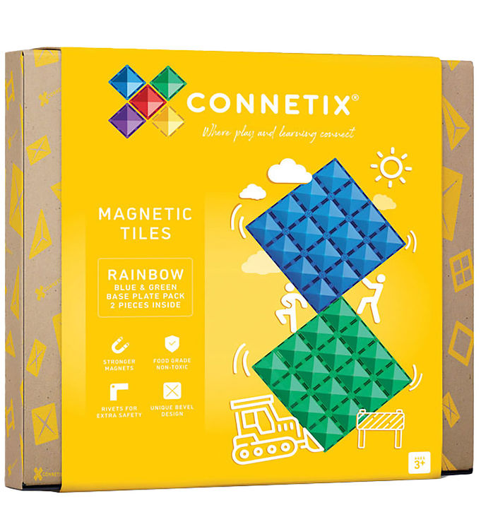 Connetix - Base Plate - Rainbow Blue & Green (ct-r-bg002-bp)