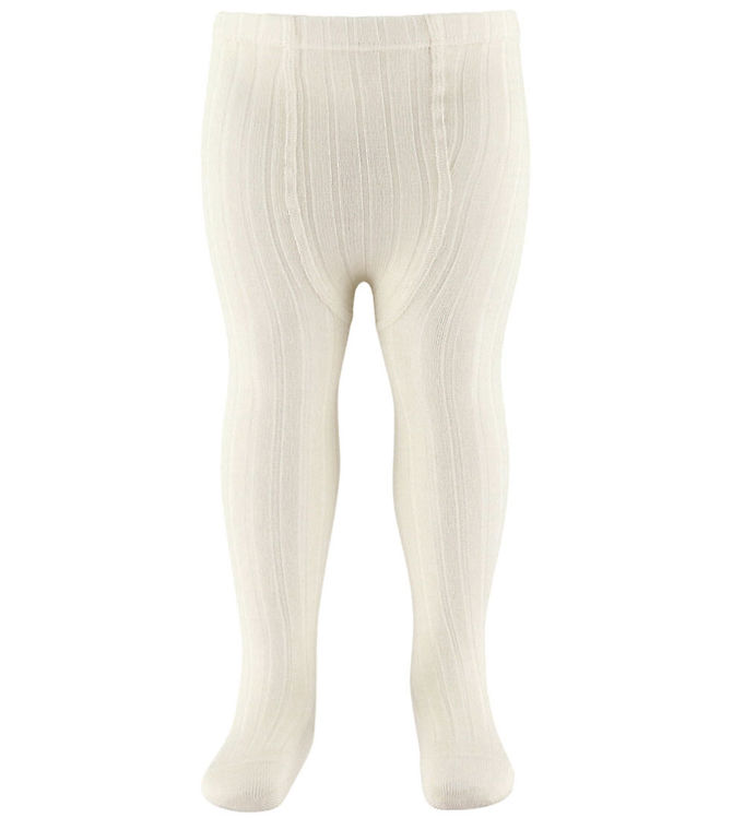 Condor Strømpebukser - Rib - Uld - Beige