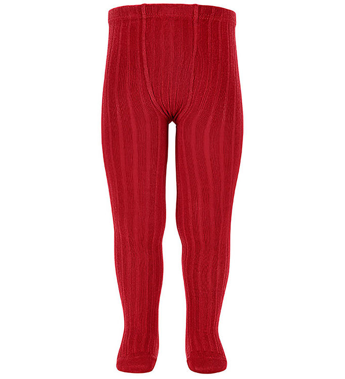Condor Strømpebukser - Rib - Red Velvet